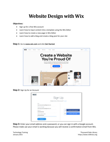 Website Design With WIX Handouts