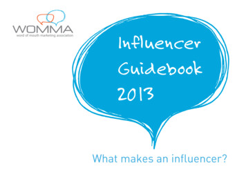WOMMA Influencer Guidebook - 2013