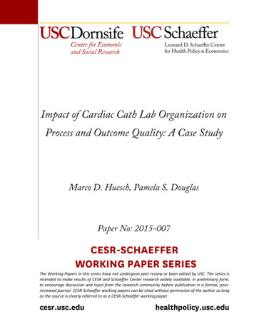 Cesr-schaeffer Working Paper Series