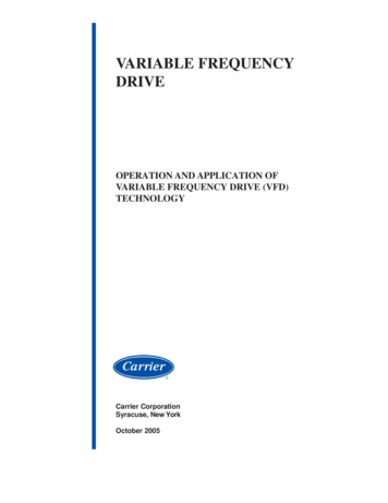 VARIABLE FREQUENCY DRIVE - Carrier