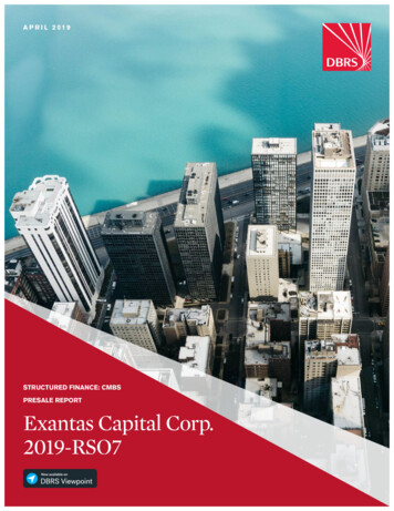 STRUCTURED FINANCE: CMBS Exantas Capital Corp. 2019-RSO7 - DBRS