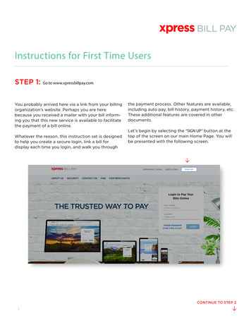 Instructions For First Time Users - Salem, Illinois
