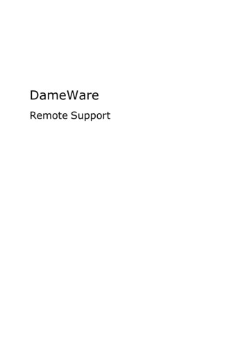 DameWare Remote Support Reference Guide - IT-Administrator