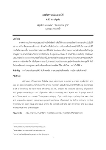 ABC Analysis - Khon Kaen University