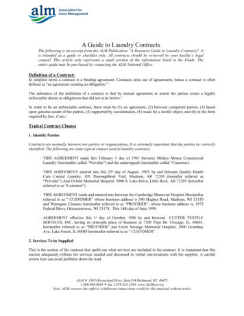 A Guide To Laundry Contracts - Cdn.ymaws 
