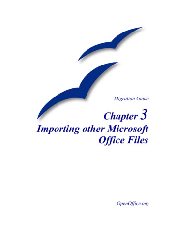 Importing Other Microsoft Office Files