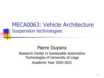 MECA0063: Vehicle Architecture