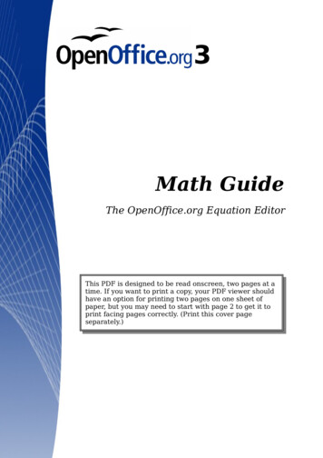 OpenOffice 3 Math Guide