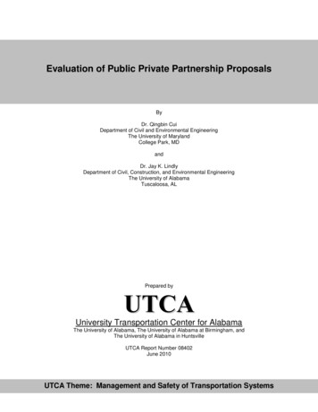Evaluation Of Public Private Partnership Proposals