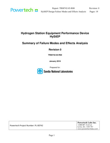 HyStEP Design Failure Modes And Effects Analysis