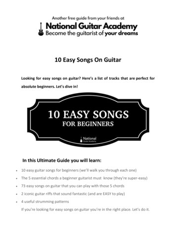 10 Easy Songs On Guitar - National Guitar Academy