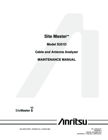 S331D Site Master Maintenance Manual - Dl.cdn-anritsu 