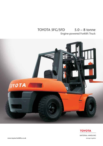 TOYOTA 5FG/5FD 5.0 - Largest Stock Of Forklifts .