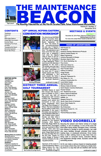 CONTENTS 42 ANNuAl NCpSMA EASTERN Thankfulness 2 .