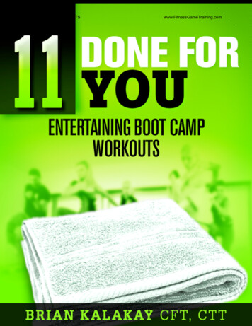 11 Boot Camp Workouts