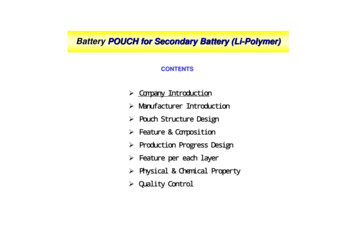 Battery POUCH For Secondary Battery (Li-Polymer)