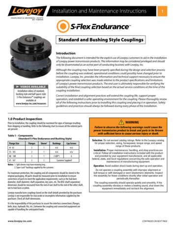 Standard And Bushing Style Couplings - Lovejoy, Inc