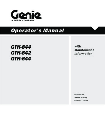 Operator’s Manual - Genie
