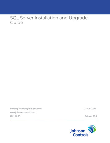 SQL Server Installation And Upgrade Guide