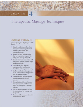 Therapeutic Massage Techniques - Physioblasts 