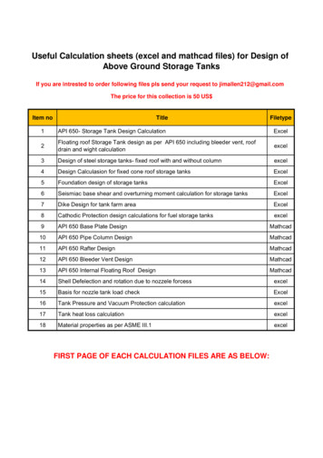 Useful Calculation Sheets (excel And Mathcad Files) For .