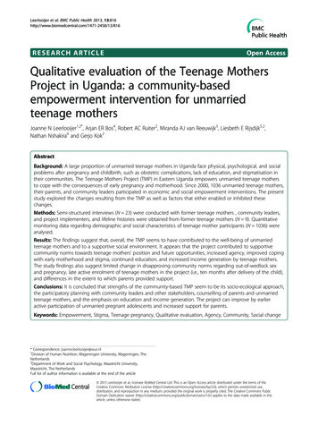 RESEARCH ARTICLE Open Access Qualitative Evaluation Of The .