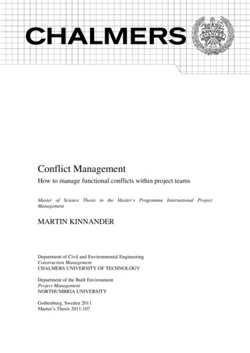 Conflict Management - Chalmers