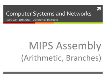 MIPS Assembly - University Of The Pacific