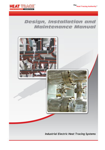 Design, Installation And Maintenance Manual
