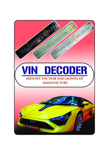 VIN DECODER - Team-BHP