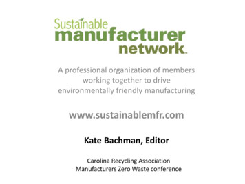 NC Manufacturers’ Zero Waste