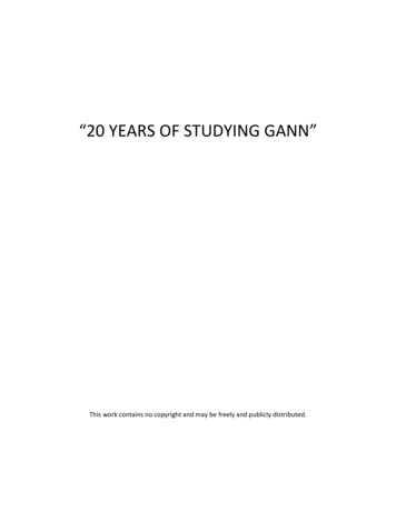 “20 YEARS OF STUDYING GANN