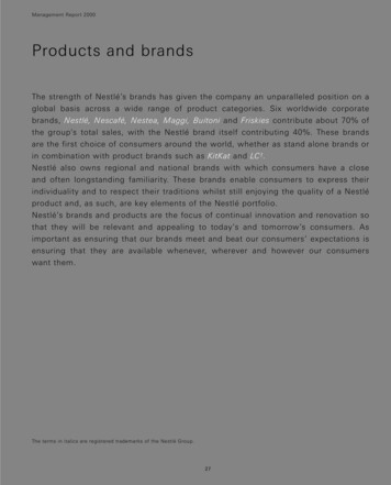 Products And Brands - Nestle