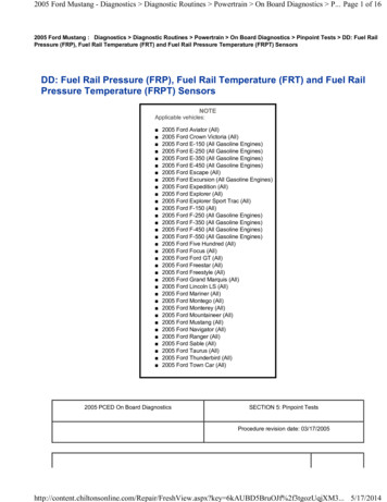 DD: Fuel Rail Pressure (FRP), Fuel Rail Temperature (FRT .
