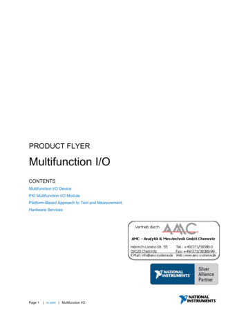 PRODUCT FLYER Multifunction I/O - AMC