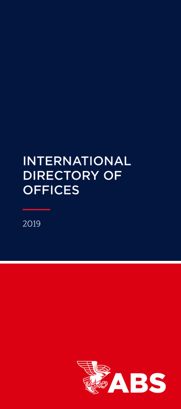 INTERNATIONAL DIRECTORY OF OFFICES