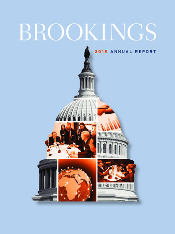 2019 ANNUAL REPORT - Brookings