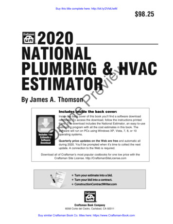 2020 National Plumbing And HVAC Estimator