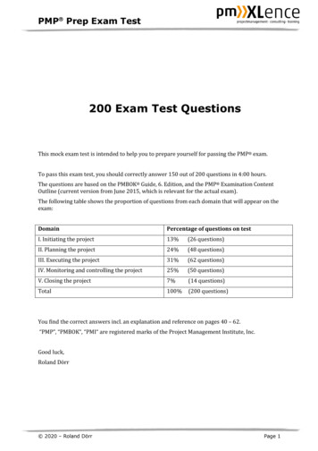 200 Exam Test Questions - PMXLence