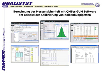 Berechnung Der Messunsicherheit Mit QMSys GUM Software 