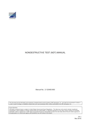 NONDESTRUCTIVE TEST (NDT) MANUAL
