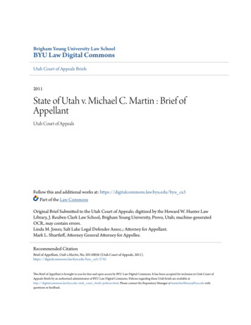 State Of Utah V. Michael C. Martin : Brief Of Appellant