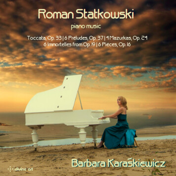 Roman Statkowski [1859-1925] Piano Music