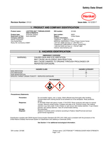 Safety Data Sheet - Industrialbolt 