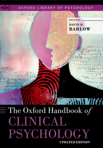 The Oxford Handbook Of Clinical Psychology: Updated Edition