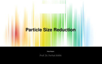Particle Size Reduction - Matse.eskisehir.edu.tr