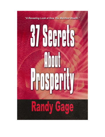 37 Secrets About Prosperity - As A Man Thinketh