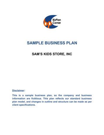 SAM’S KIDS STORE, INC
