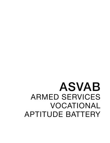 ARMED SERVICES VOCATIONAL APTITUDE BATTERY