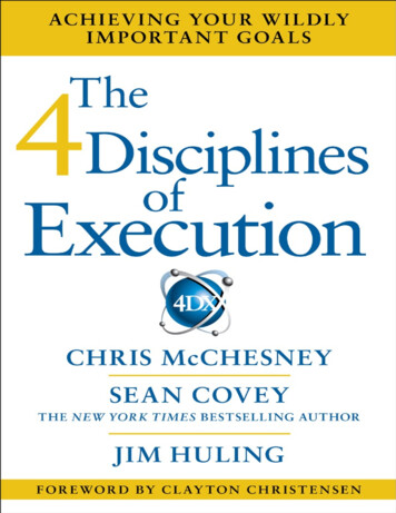 The 4 Disciplines Of Execution - Weebly
